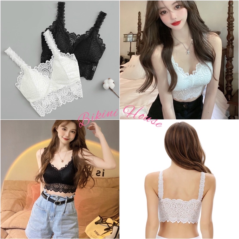 Áo Bra Nữ Ren 2 Dây Dáng Lửng Có Đệm Ngực Hót Mới 077 | Lazada.vn Áo Bra Nữ Ren 2 Dây Dáng Lửng Có Đệm Ngực Hót Mới 077 | Lazada.Vn