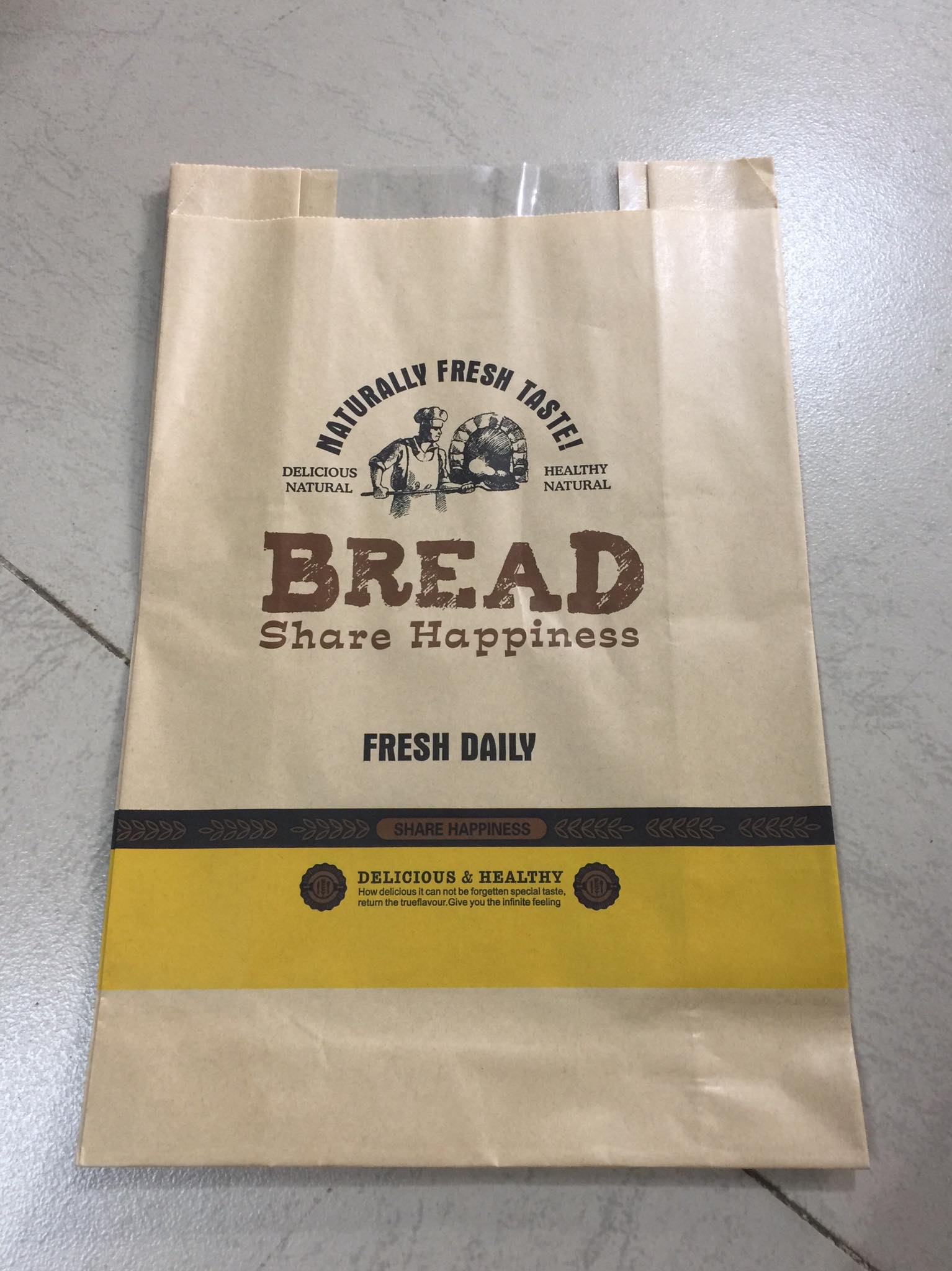 Túi bánh mỳ hoa cúc ngang Bred tập 50 cái