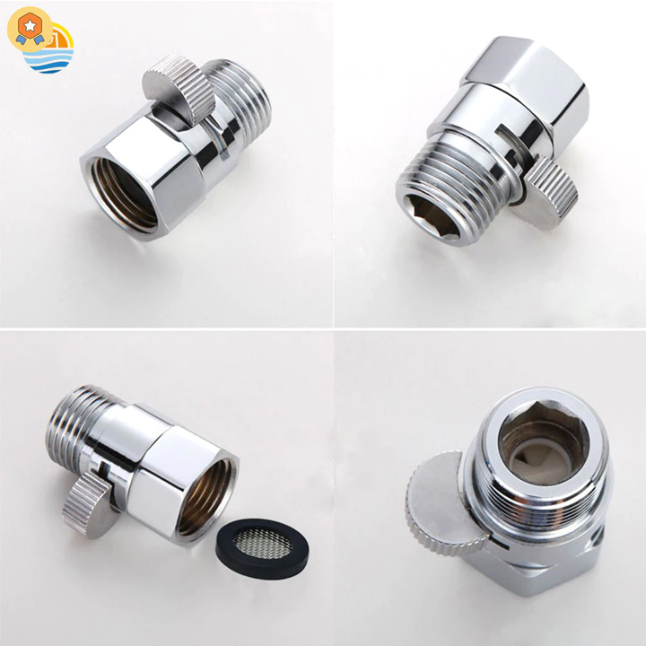  Van khóa nước cho vòi sen bằng đồng thau chất lượng cao tặng kèm vòng lọc đầu vòi 