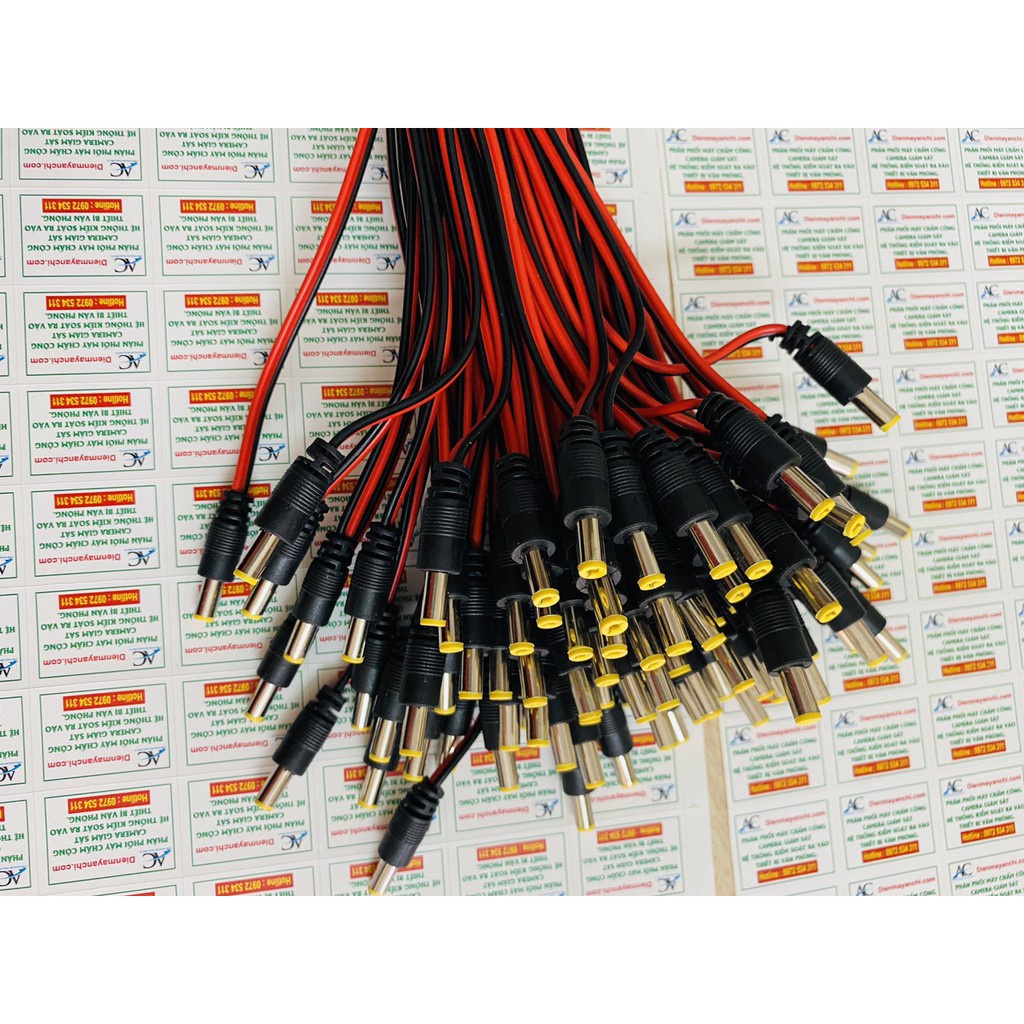 Dây Nguồn Cáp Kết Nối Jack DC 5.5*2.1mm Dây Đực Dây Cái - 1 Bó 100 Sợi Giá cực sốc.DD4