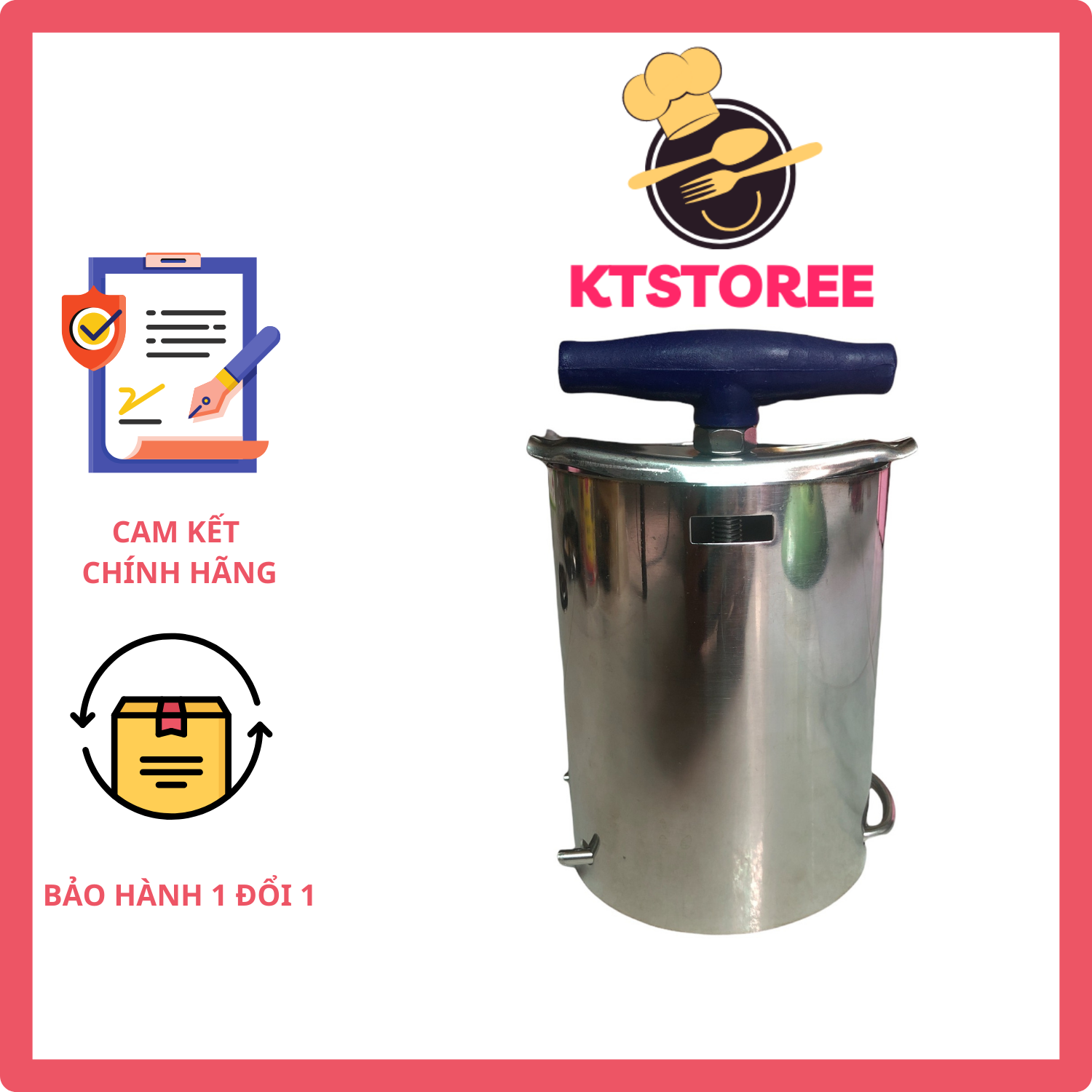 Khuôn làm giò chả Inox Dragon - Loại 0.5kg