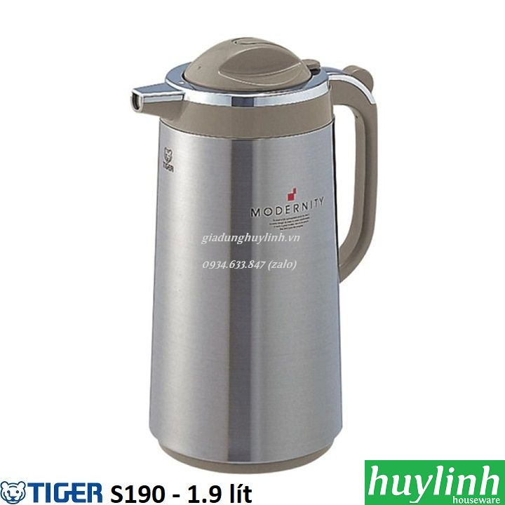 Bình thủy ruột thủy tinh tiger prt-s190 - 1.9 lít