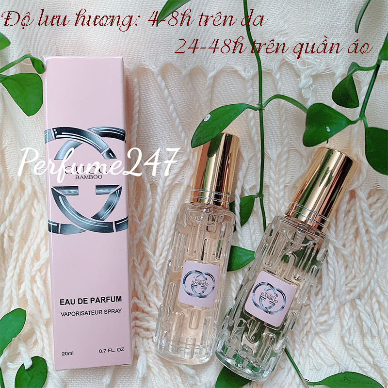 Combo 2 chai nước hoa mini xách tay nữ 20ml-mùi guci bamboo