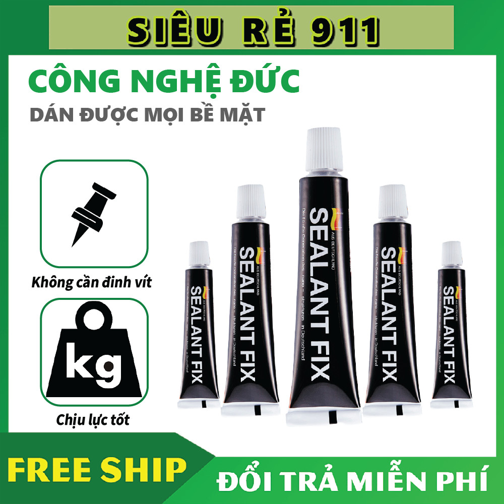 Keo dán Inox Sealant Fix 100g - Keo dán kệ nhà tắm - kệ nhà bếp - Keo dán mọi bề mặt