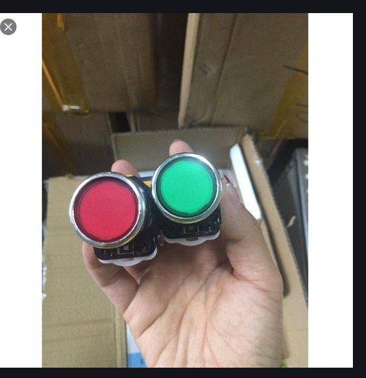 Nút nhấn nhả không đèn nút ấn không đèn Ø22 phi 22 màu xanh màu đỏ