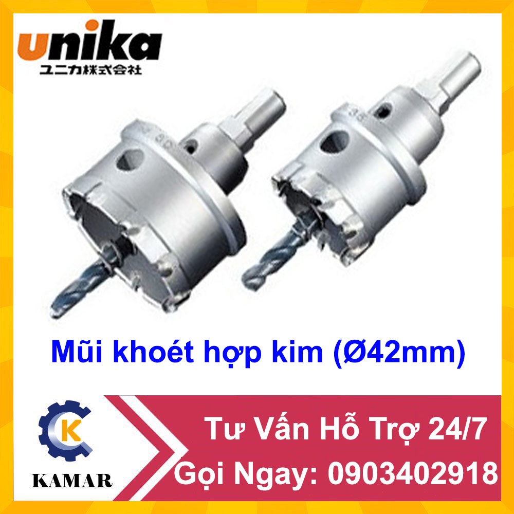 Mũi khoét hợp kim unika phi 42.0mm mctr-42.0