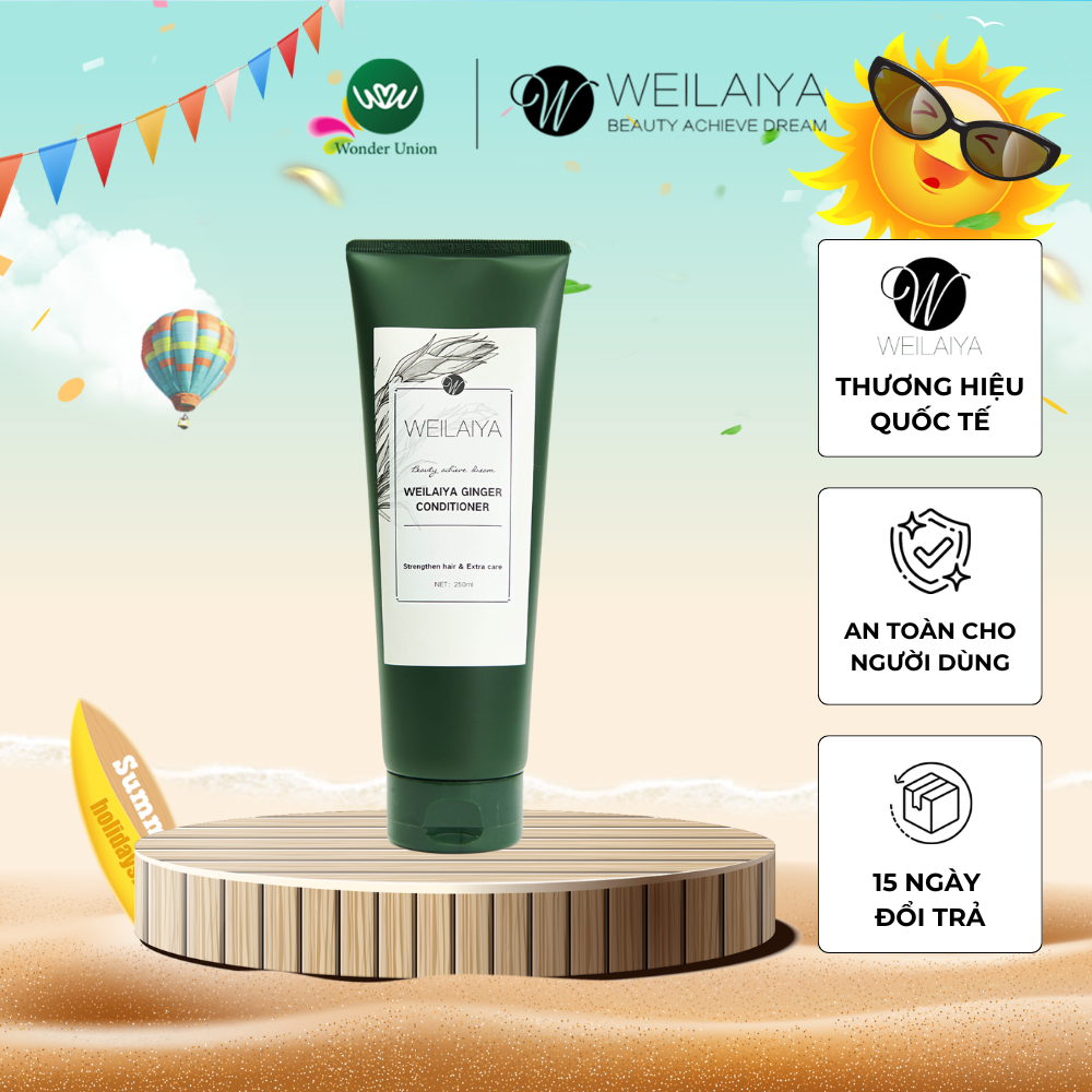 Dầu xả tóc thảo dược Weilaiya Ginger Conditioner gừng trắng giúp dưỡng tóc và kích thích mọc tóc 250ml