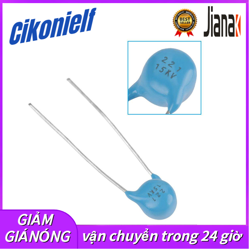 Jianak Bộ 20 tụ điện gốm nguyên khối cao áp 221K 220pF 15KV 15000V - INTL