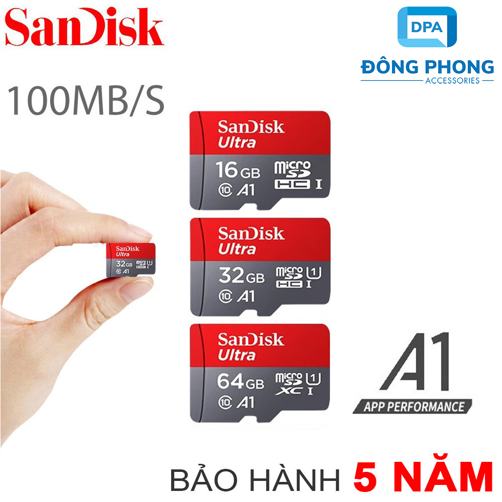 Thẻ nhớ sandisk ultra 100mb/s microsdxc uhs-i a1 chính hãng