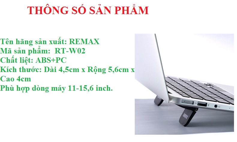 ️ đế tản nhiệt, kệ kê macbook laptop hãng remax dạng 2 thanh chân gập cooling stand