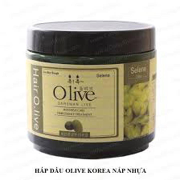 Hấp dầu olive hủ nhựa 500ml - Dầu hấp ủ tóc oliu mềm mượt Hàn quốc
