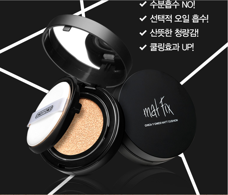 Phấn nước mat fix cushion chica y chico - phấn nước kiềm dầu che phủ tốt