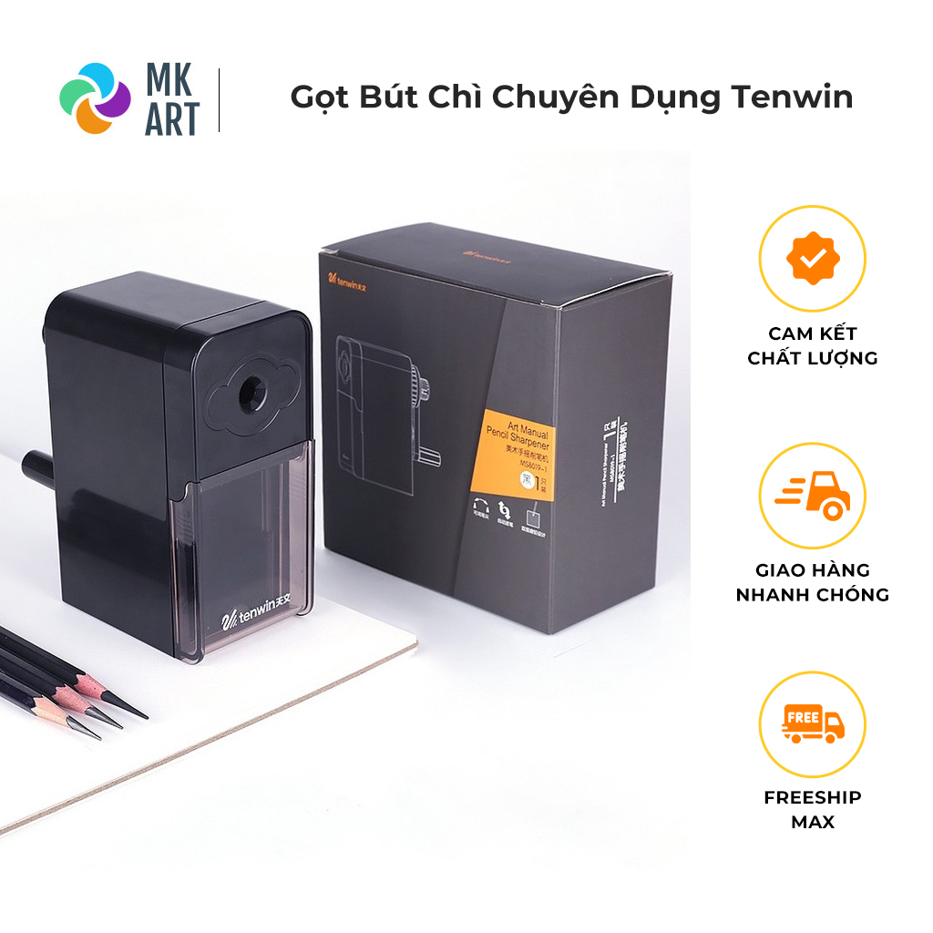 Dụng Cụ Gọt Chì Than, Chì Màu Chuyên Dụng Tenwin – Máy chuốt bút chì tay quay