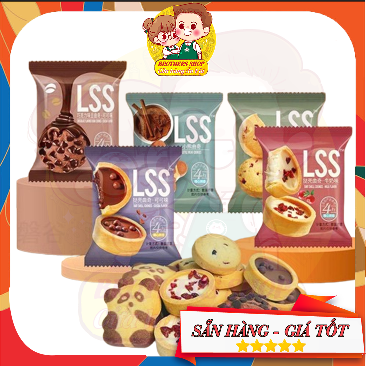 Bánh Quy Socola Chip bơ sữa LSS siêu ngon (có COMBO Mix 5 vị)