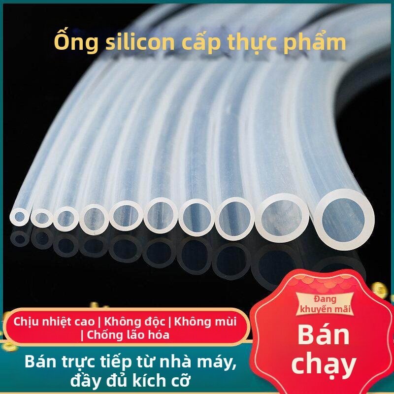 LANWAN | Ống Silicone Trong Suốt Dẻo Chịu Nhiệt Độ Cao Không Mùi Đạt Chuẩn Thực Phẩm