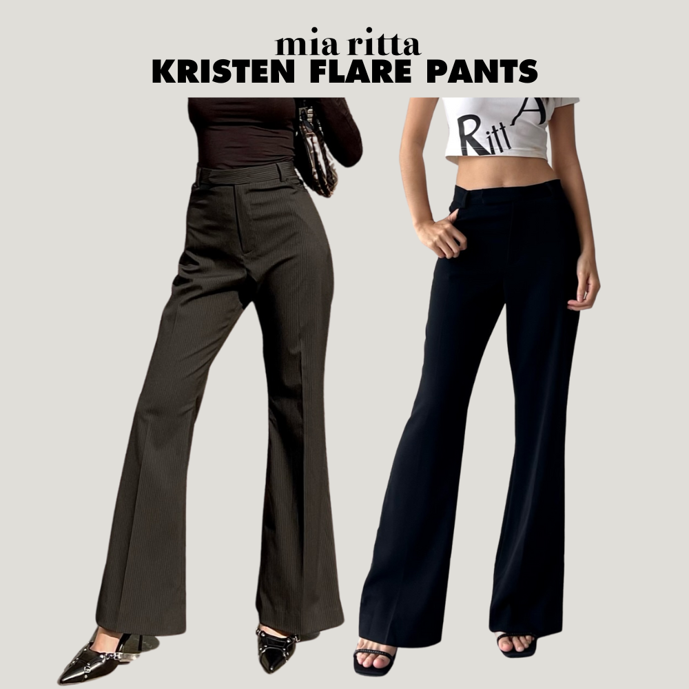 Quần dài Kristen Flare Pants Mia Ritta Q402 - Quần dài cạp cao ống loe hack chân