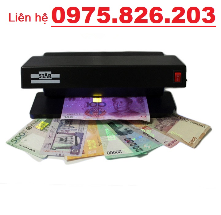 Máy soi tiền giả star 2 bóng, đèn soi giấy tờ, cà vẹt, bằng lái xe, tem, vé số với 2 bóng đèn uv
