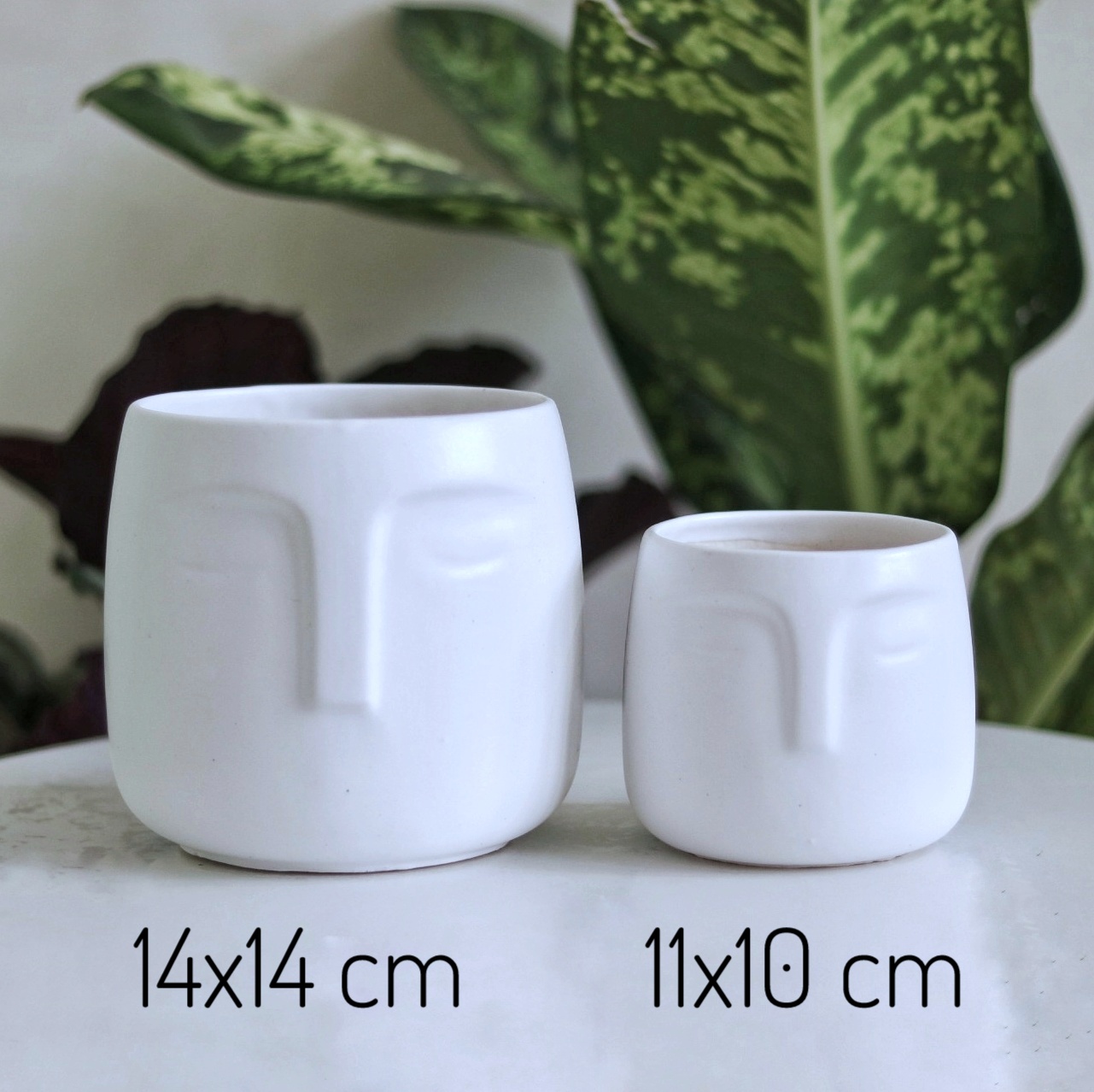 Chậu sứ trồng cây cảnh mini cây nội thất cây để bàn cây hoa kiểng hình khuôn mặt