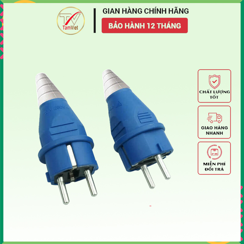Phích cắm điện công nghiệp 16A 2 chấu