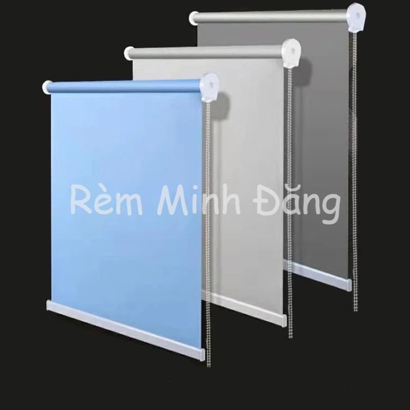 Rèm cuốn Trơn - MINH ĐĂNG Rèm cuốn chống nắng văn phòng màu Ghi Xám Rèm cản sáng giá rẻ