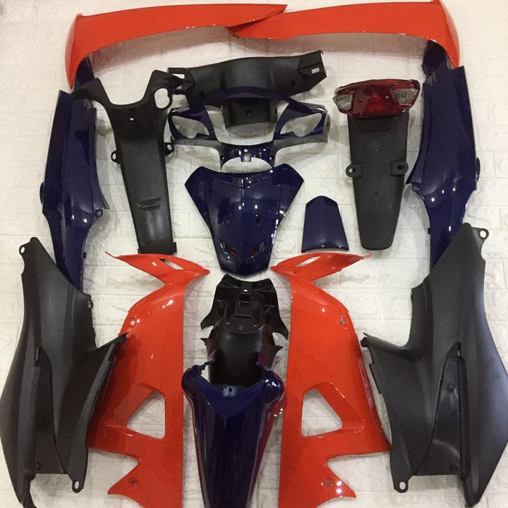 [TẶNG TEM]  Dàn áo xe Wave RS - Wave Alpha đời mới - Wave S100, nhựa nguyên sinh ABS màu CAM DƯƠNG - có KÈM MIỄN PHÍ BỘ TEM sịn., phụ kiện ô tô - xe máy, độ xe máy siêu chất