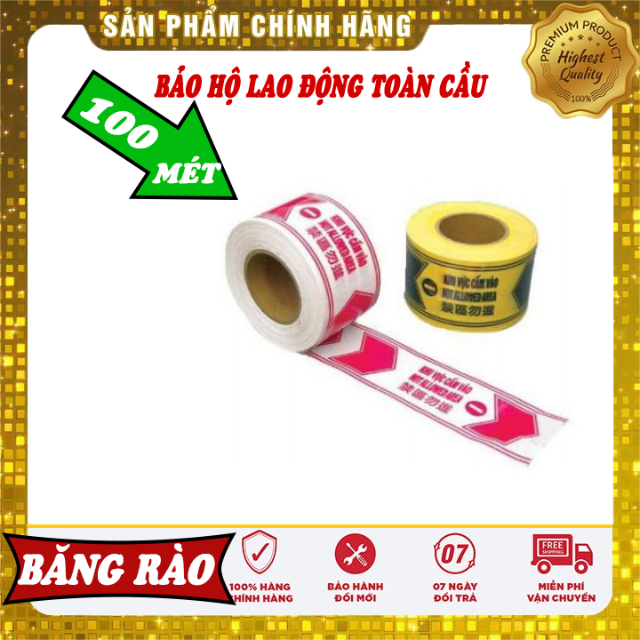 [BĂNG RÀO CẢNH BÁO] - CUỘN DÂY CẢNH BÁO DÂY RÀO CẢNH BÁO - Dây rào chắn - Băng rào cảnh báo - 100 mét