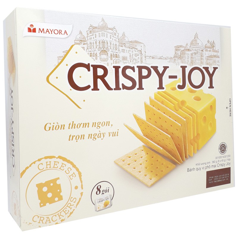 Bánh Quy Vị Phô Mai Crispy Joy Hộp 360g