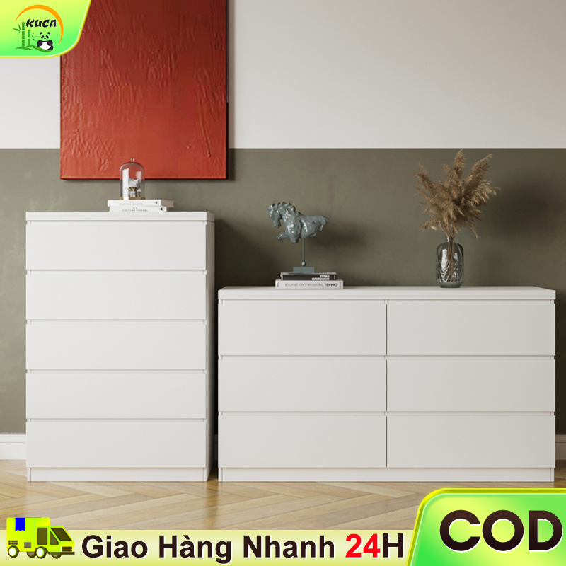 KUCA Tủ Gỗ Đa Năng Ngăn Kéo Tủ đựng quần áo tủ gỗ đựng quần áo loại lớn Tủ đựng quần áo đa năng 3/4/5 ngăn kéo