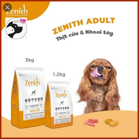 Thức ăn hạt mềm cao cấp cho Chó trưởng thành. Zenith Adult- Sản phẩm của Korea.