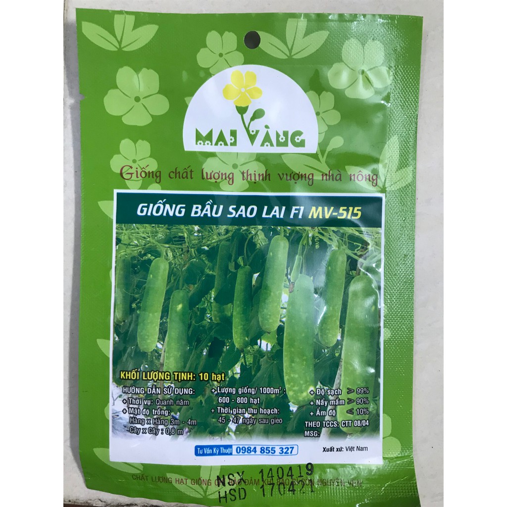 Hạt giống bầu sao lai 10 hạt