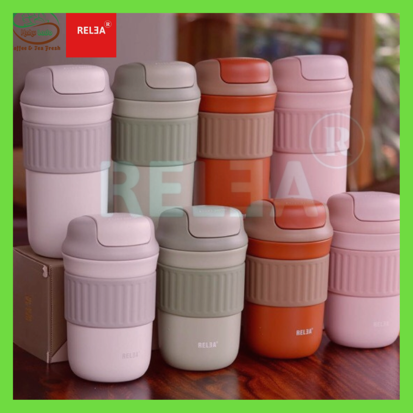 Ly Giữ Nhiệt Cà Phê 430ml Hahulado Bình Nước Giữ Nhiệt 24h Inox 316, Cốc giữ Nhiệt Coffee cao cấp - Chính hãng Relea