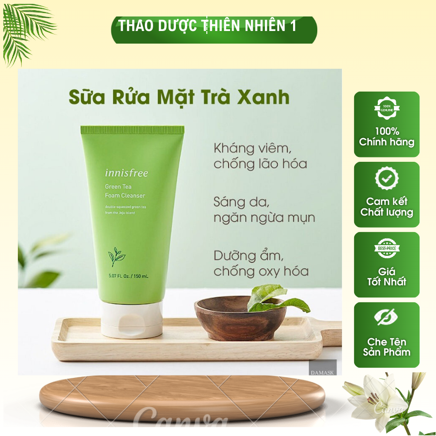 Sữa Rửa Mặt trà xanh Innisfree Green Tea Cleansing Foam 150ml