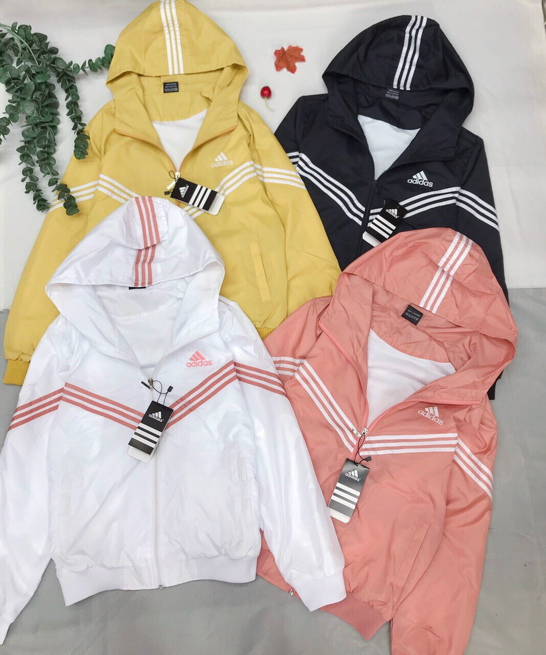 Áo khoác dù 2 lớp nữ phối sọc, chất dù thoáng mát, azura fashion
