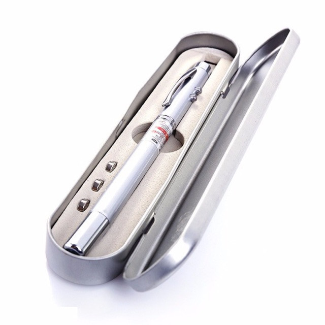 Bút trình chiếu 4in1 sử dụng thuyết trình giảng dạy - SENFOODS - Bút laser trình chiếu trợ giảng thiết kế nhỏ gọn