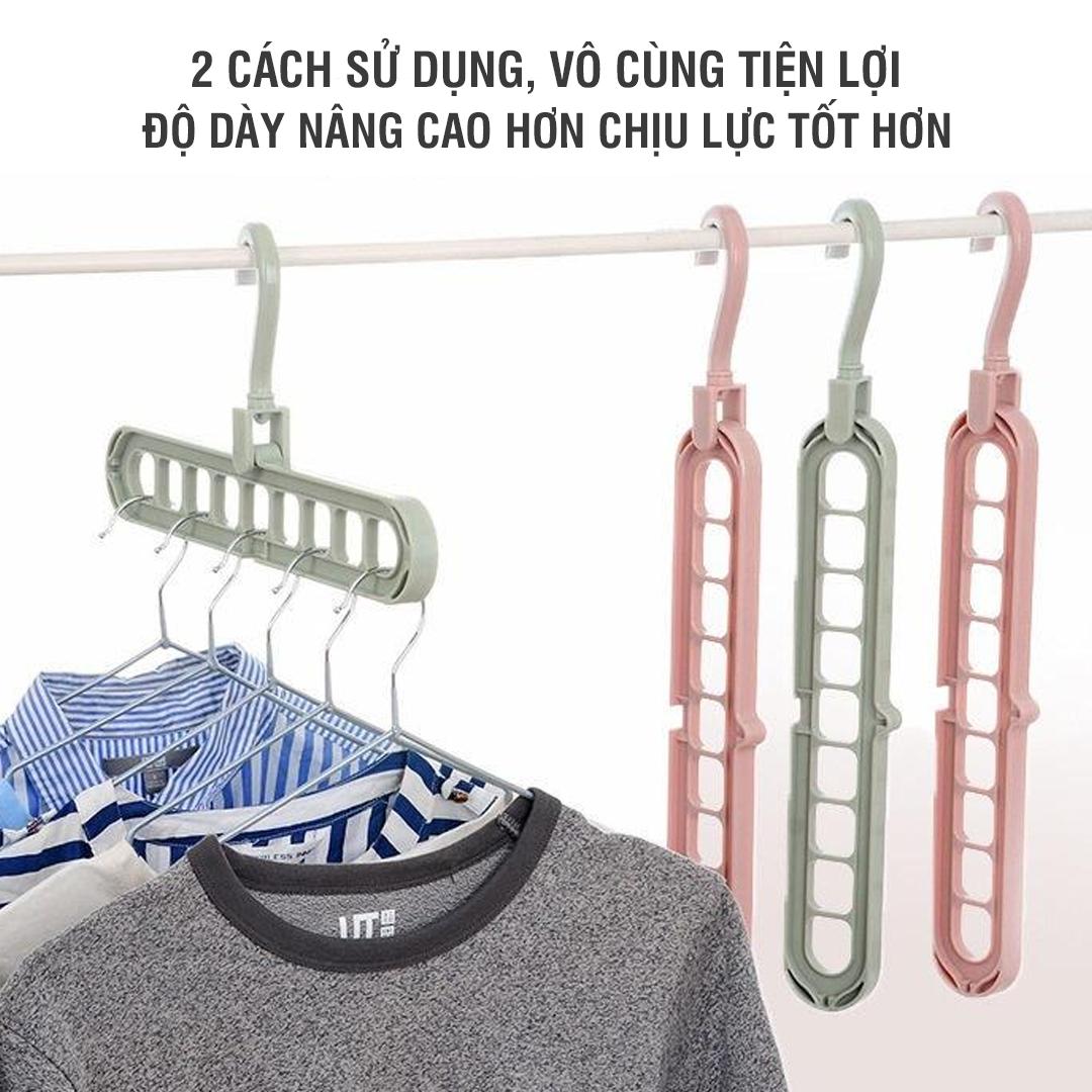 MÓC TREO 9 LỖ ĐA NĂNG THÔNG MINH - MÓC TREO QUẦN ÁO ĐA NĂNG 9 LỖ TIẾT KIỆM KHÔNG GIAN - MÓC 9 LỖ PHỤ KIỆN TREO QUẦN ÁO 9 LỖ - MÓC TREO MÓC QUẦN ÁO 9 LỖ