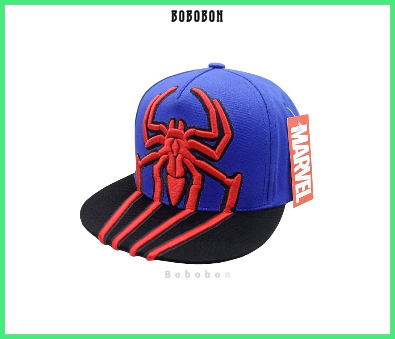 Mũ lưỡi trai - Nón kết trẻ em dòng Snapback người nhện Spider Man thêu nổi BB1005 phong cách siêu anh hùng cho bé trai bé gái - Bobobon