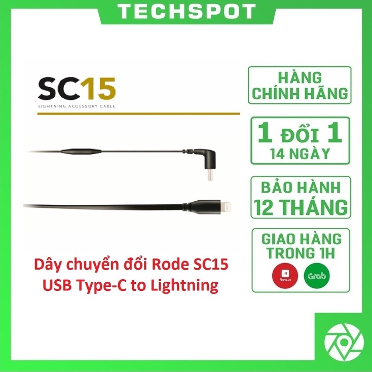 Dây chuyển đổi rode sc15 usb type-c to lightning