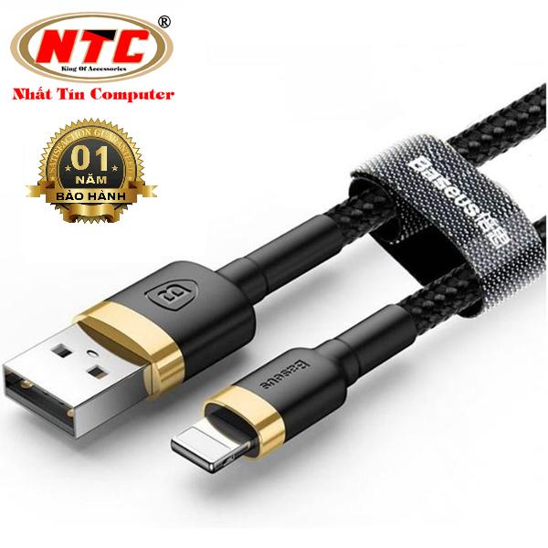 Cáp sạc Lightning Baseus Cafule CALKLF-BV1 dài 1m hỗ trợ 2.4A max dây bọc dù chống đứt truyền dữ liệu - Hãng phân phối chính thức - Nhất Tín Computer