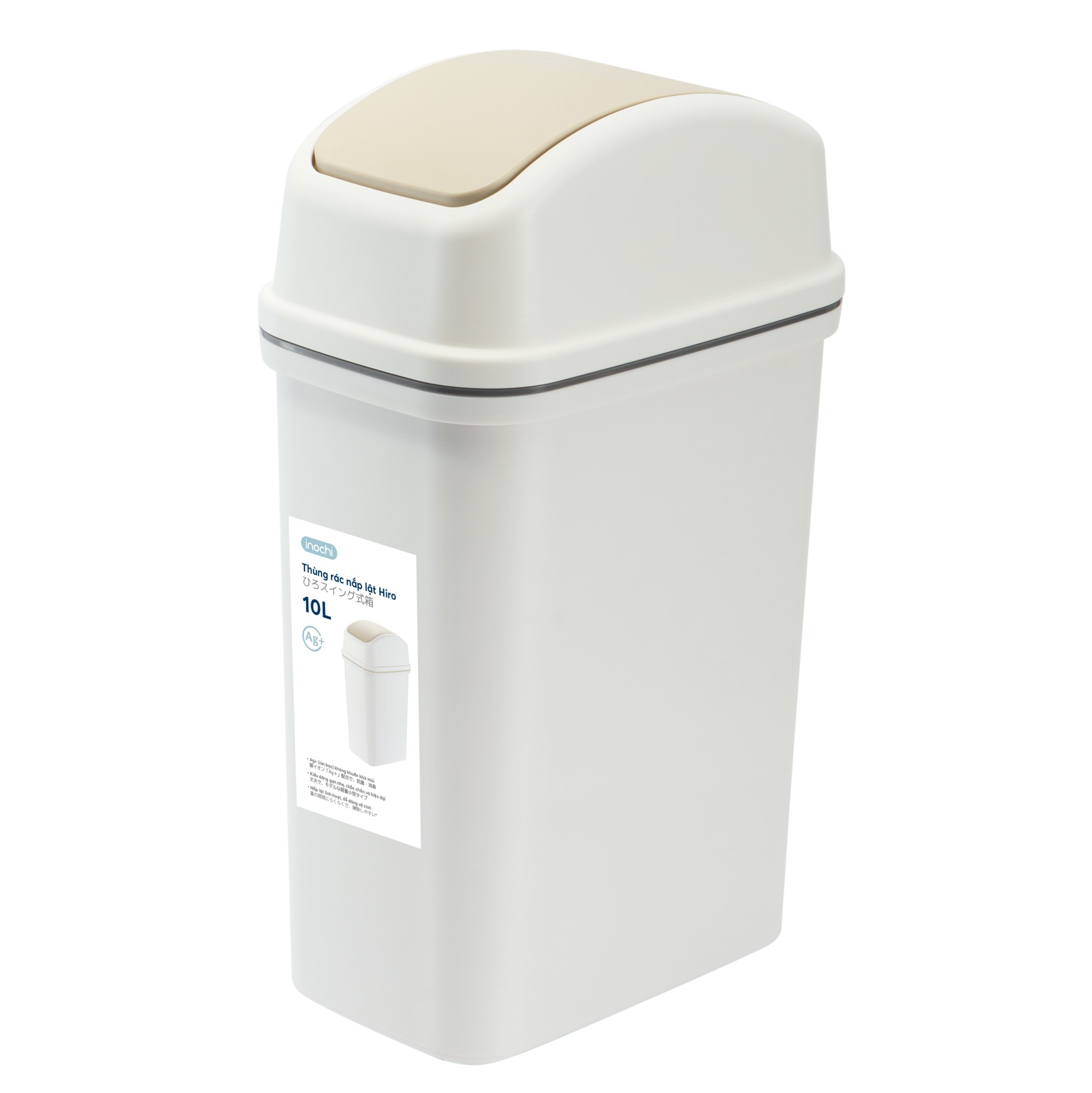 Thùng rác nắp lật Hiro 10L - INOCHI
