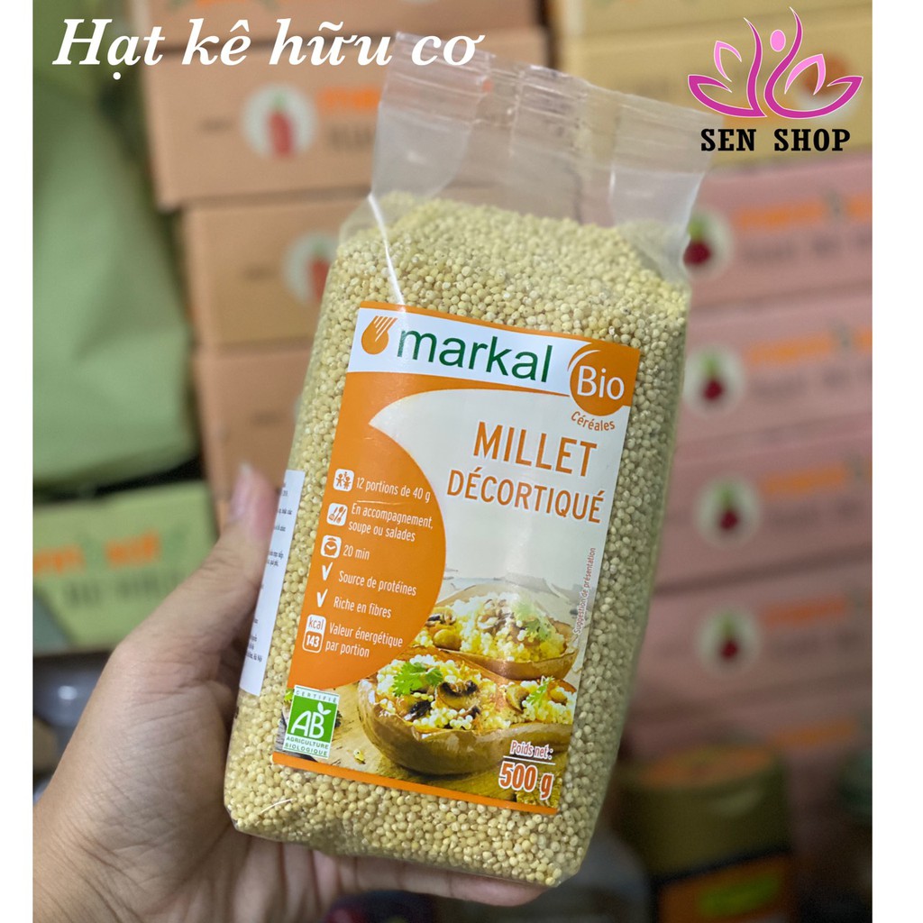 Hạt kê tách vỏ hữu cơ Markal Organic Hulled Millet - 500gr