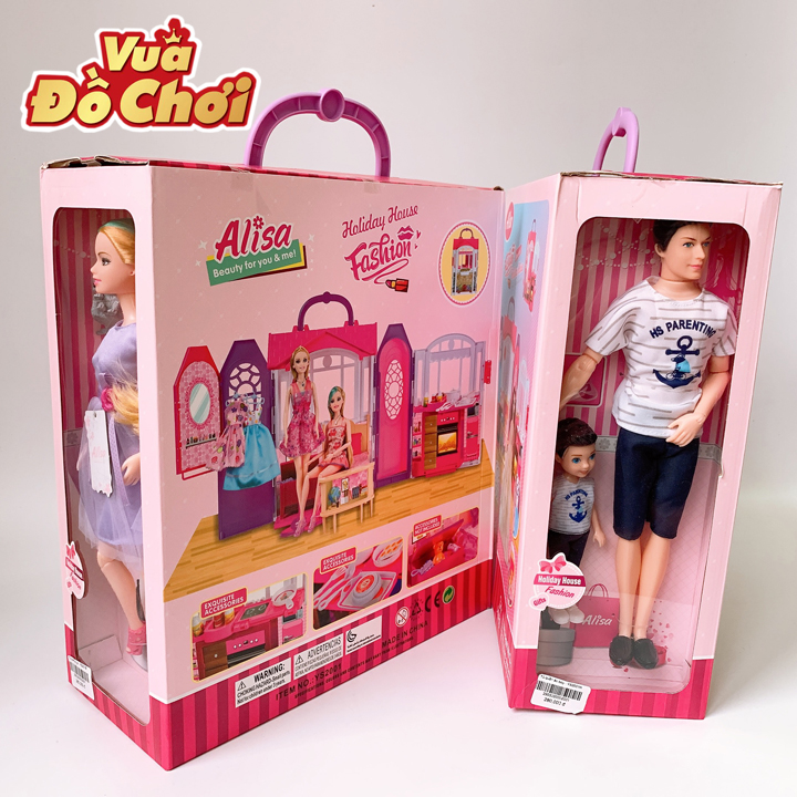 Bộ Đồ Chơi Nhà Búp Bê Phòng Ngủ và Bếp Búp Bê Nam, Búp Bê Nữ YS2001