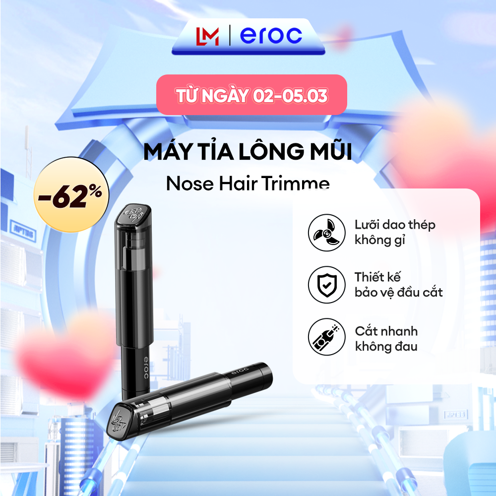 Máy tỉa lông mũi Nose Hair Trimme EROC thiết kế nhỏ gọn ,chống nước ,tiện lợi - bảo hành 12 tháng