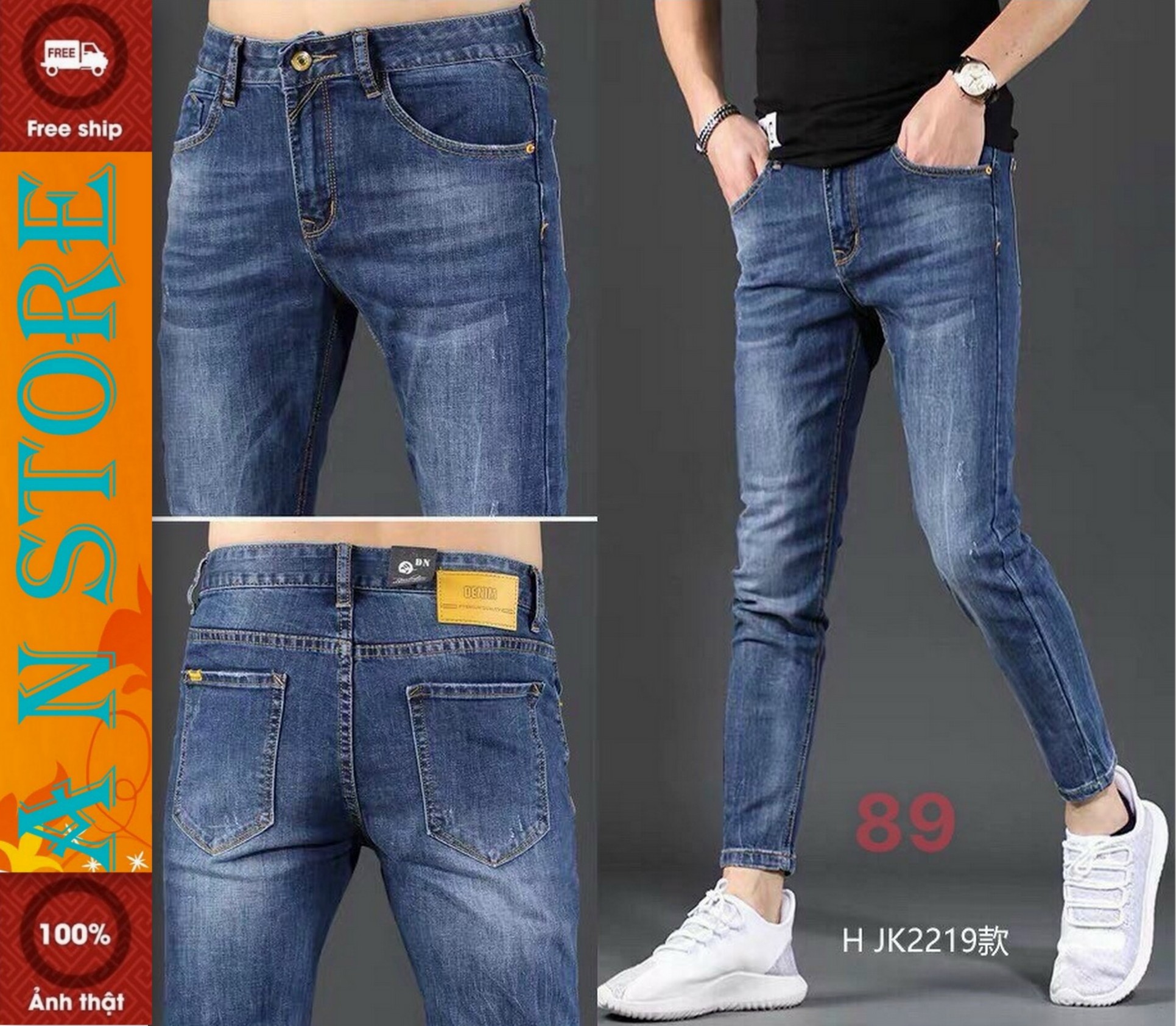 [Flash Sale 50%]quần jean nam cao cấp AN NHIÊN STORE MẪU MỚI NHẤT M89 Quần Slimfit Đẹp Mới Nhất chất vải jean cao cấp hàng xịn hàng hiệu chuẩn shop co giãn thiết kế phong cách trẻ trung thời trang An Nhiên Store 9999 AN 022