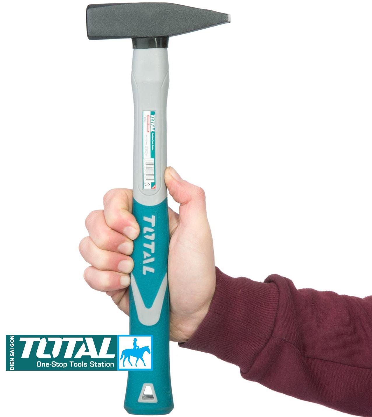 Búa thép cán nhựa đóng đinh cơ khí 500g 320mm total tht715006