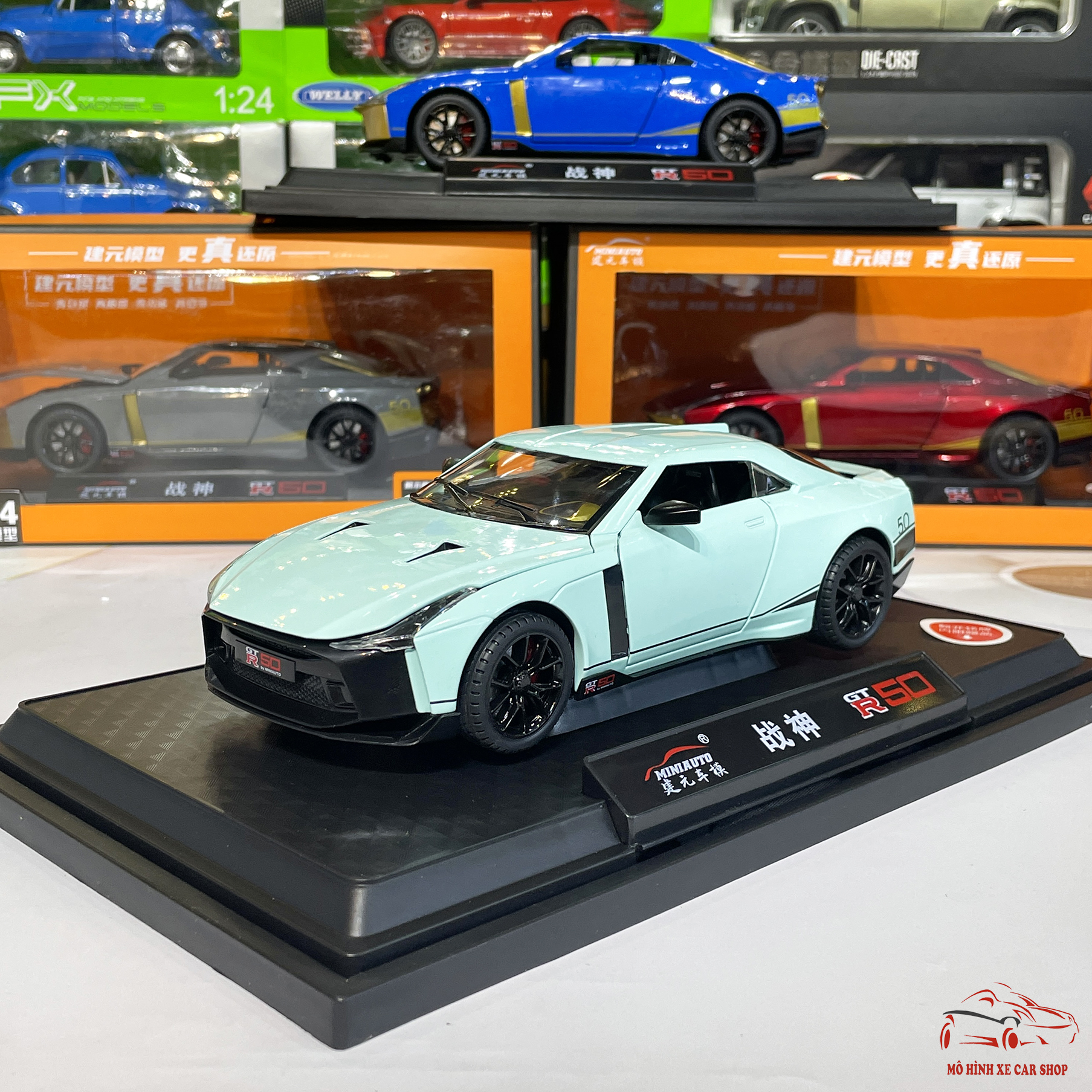 Mô hình xe kim loại nissan gtr-50 tỉ lệ 1:24 carshop hãng miniauto 4 màu