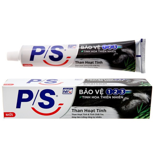 [COMBO 2 HỘP] Kem đánh răng PS Than hoạt tính 30g trắng răng hơn sau 2 tuần