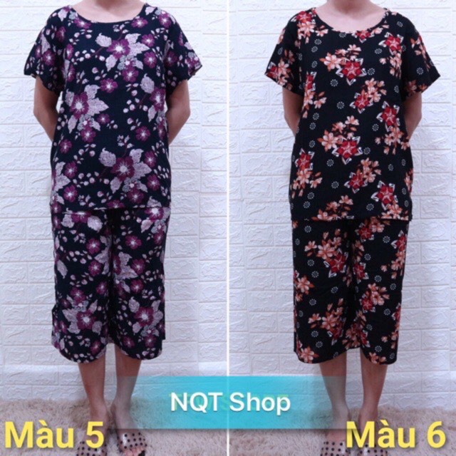 Bộ Lanh Nữ Trung Niên (Quần Lửng) Quần Áo Cho Mẹ, Cho Bà, Người Già, Người Lớn Tuổi