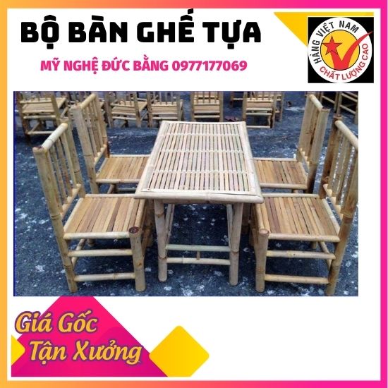 bàn ghế tre ,bộ ghế tựa bằng tre 1 bàn +4 ghế  ,bàn cà phê tre dùng cho gia đình cho nhà hàng quán ăn