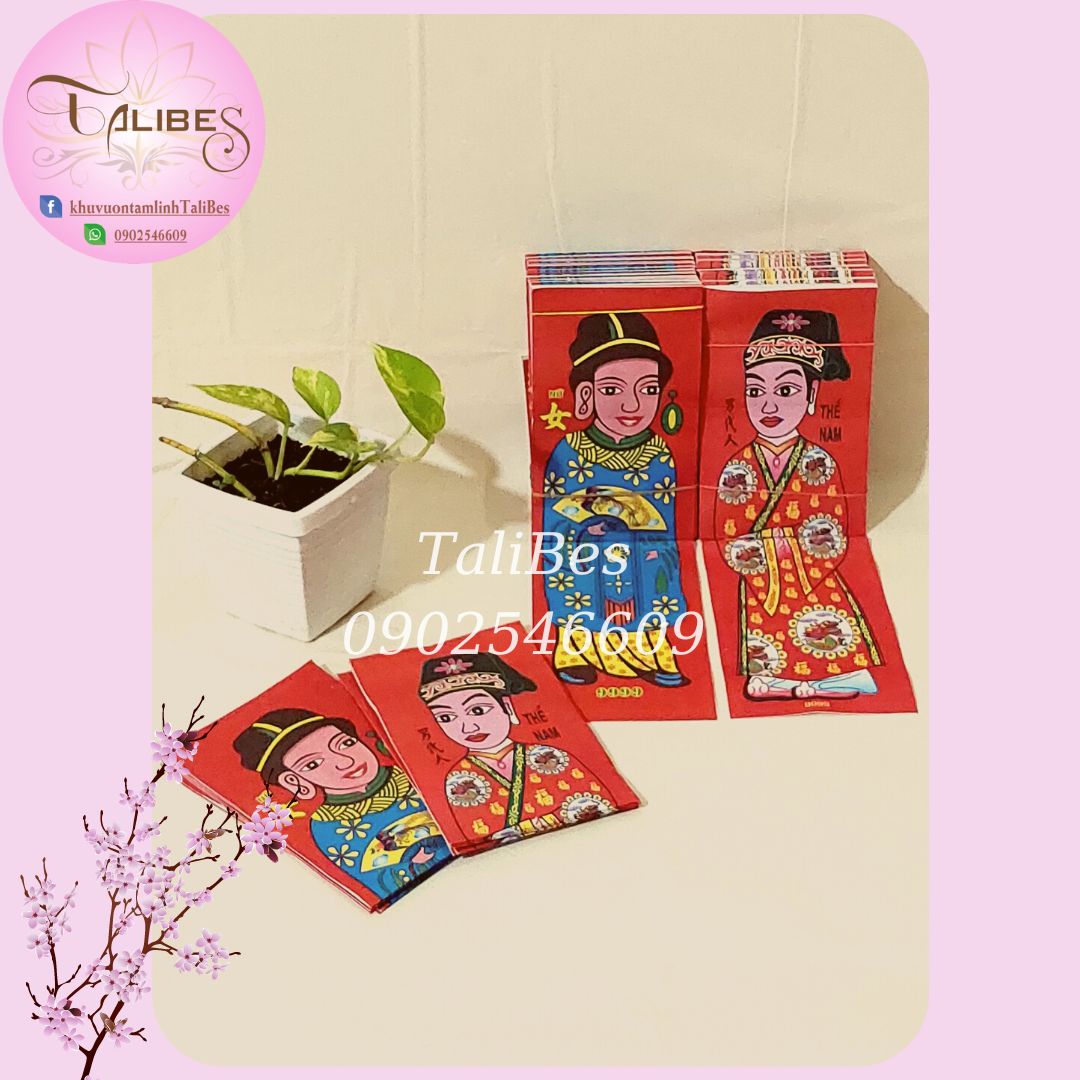 Vàng mã giấy thế nam nữ cao cấp / giấy cúng đồ thế nam nữ / đồ thế nam / đồ thế nữ talibes