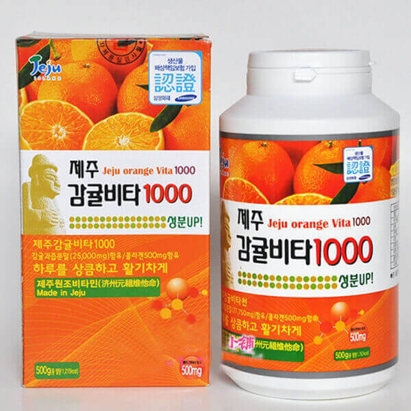 Viên ngậm bổ sung Vitamin C Jeju Tangerine Vita 1000 (hộp 340 viên) - Giúp tăng cường sức đề kháng